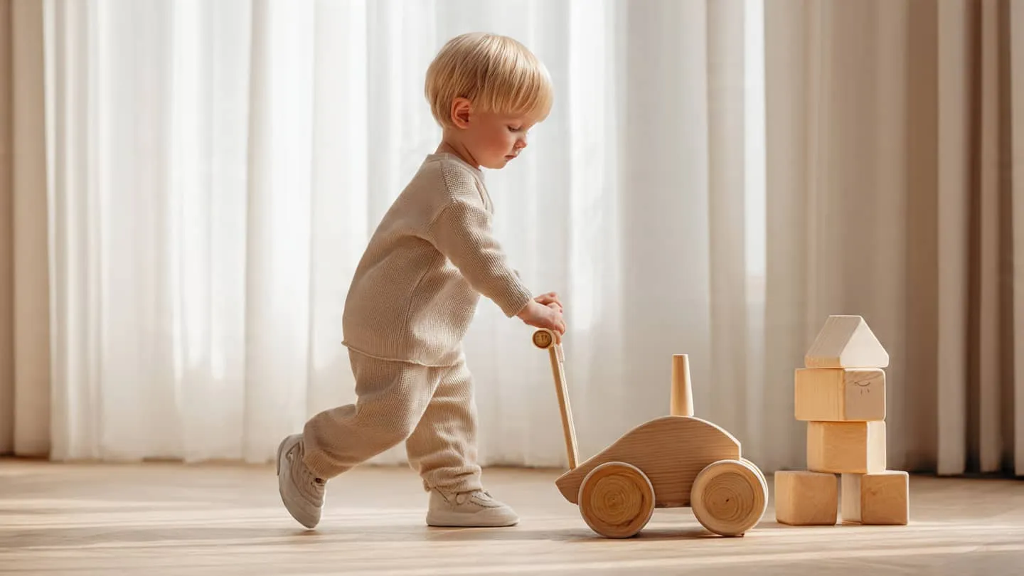Jouets à empiler et pousser adaptés aux enfants de 1 à 2 ans