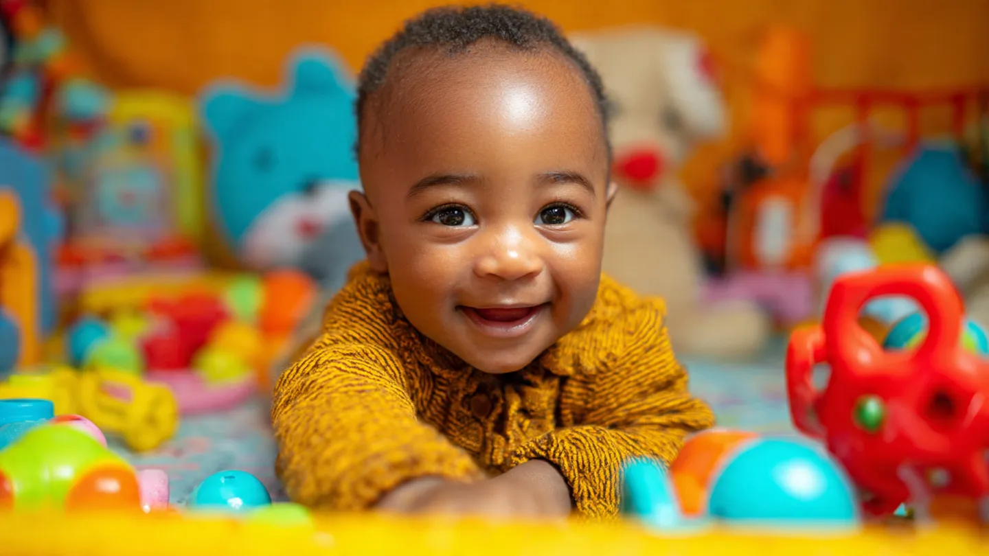 Bébé jouant avec un jouet pour 1-2 ans