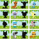 Puzzles Animaux et Ombres Janod, 12 duos