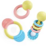 Coffret d'Anneaux et Hochets de Dentition en Riz Hape