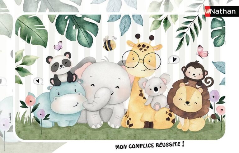 Puzzle Cadre 15 pièces Animaux doux Nathan