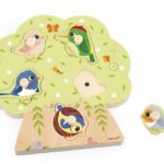 Puzzle sonore Oiseaux Janod, 5 pièces