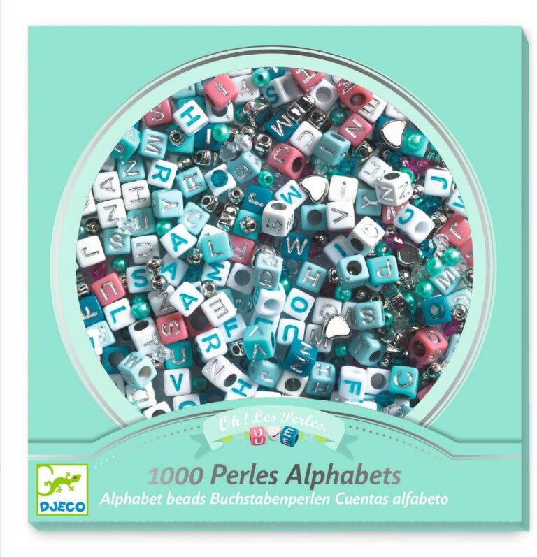 Coffret perles alphabet Djeco 1000 perles