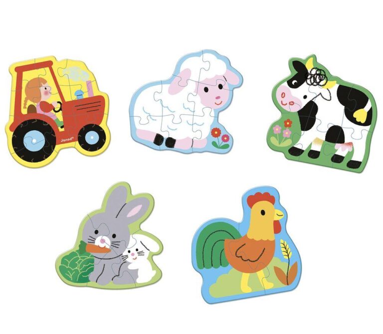 5 puzzles évolutifs Ferme Janod