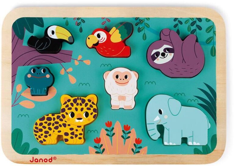 Chunky puzzle Jungle Janod, 7 pièces