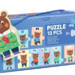 Puzzle frise Nounours s'habille Djeco, 10 pièces