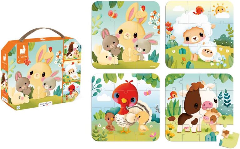 Puzzles évolutifs Animaux de la ferme Janod