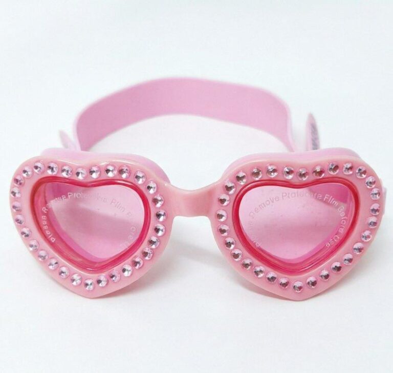 Lunettes de piscine enfant Sidj cœur et strass