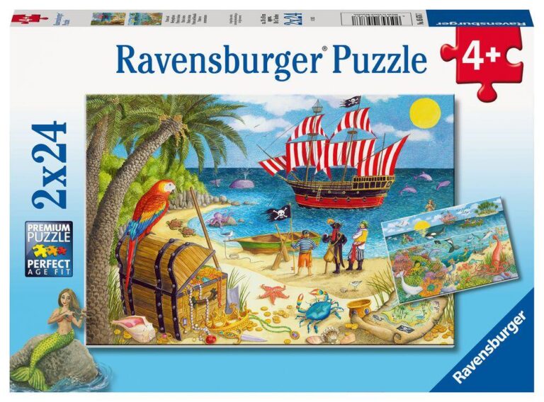 Puzzles 2 x 24 pièces Pirates et Sirènes Ravensburger