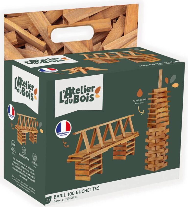Baril de 100 buchettes en bois L&rsquo;Atelier du Bois