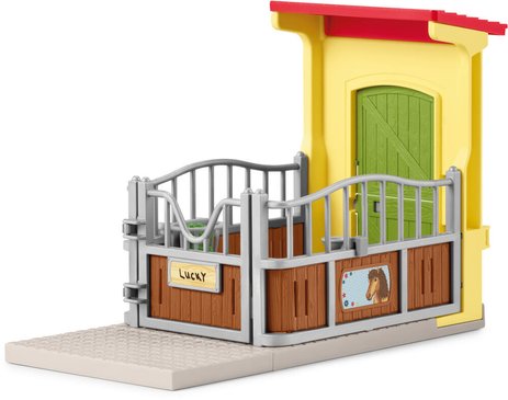 Coffret figurine poney islandais et son box Schleich