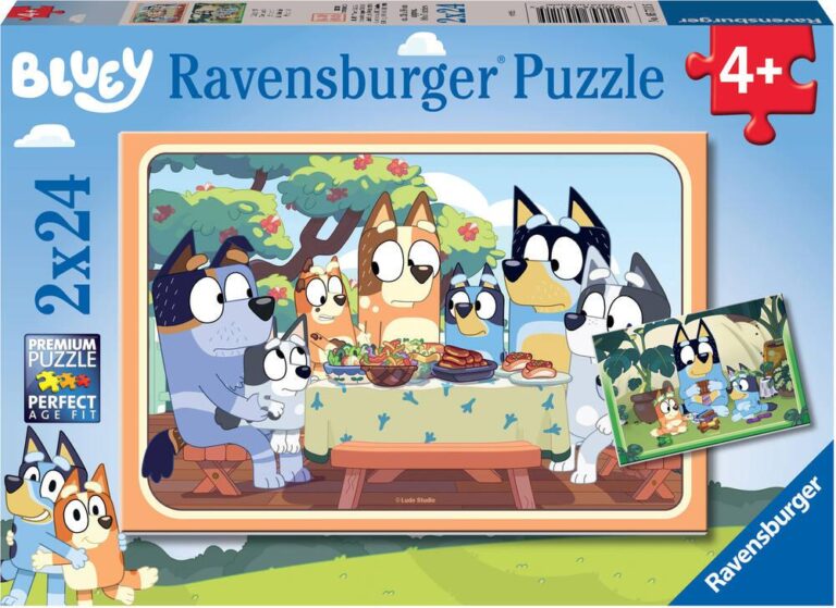 Puzzles 2 x 24 pièces C&rsquo;est parti avec Bluey Ravensburger