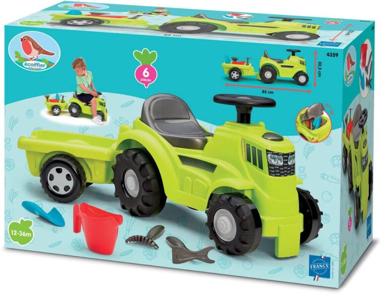 Porteur tracteur avec remorque Ecoiffier 85 cm