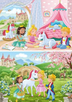 Puzzles 2 x 12 pièces Amitié enchantée Ravensburger