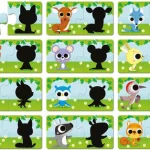 Puzzles Animaux et Ombres Janod, 12 duos