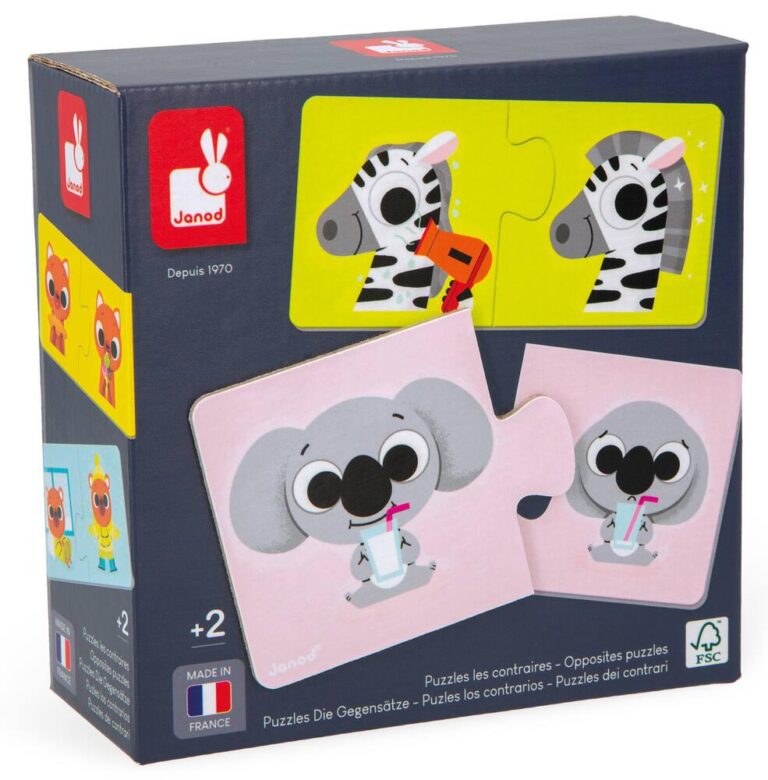Puzzles Les Contraires Janod, 12 duos