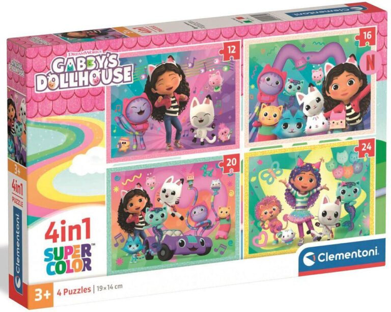 Puzzle 4 en 1 Gabby et la Maison Magique Clementoni