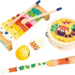 Set 4 instruments de musique en bois Janod Gioia