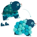 Collage de pompons Djeco Animaux