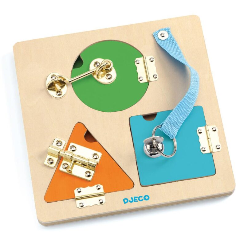 Planche à verrous Montessori Djeco Lockbasic