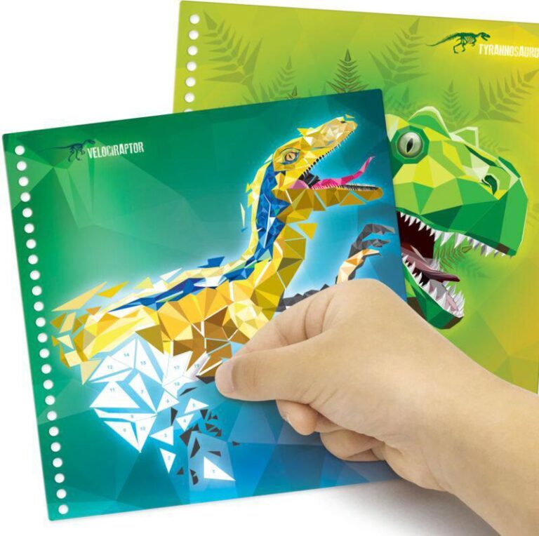 Carnet de stickers par numéros Dinosart