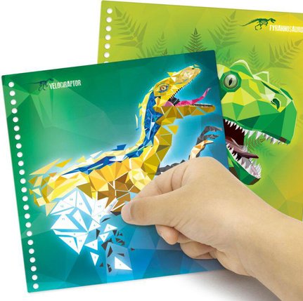 Carnet de stickers par numéros Dinosart