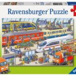 Puzzles 2 x 24 pièces Tumulte à la gare Ravensburger