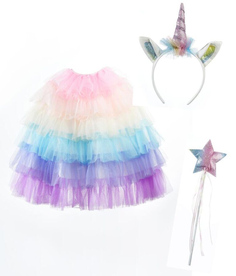 Set déguisement licorne cape et accessoires