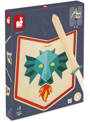 Set du chevalier dragon en bois Janod