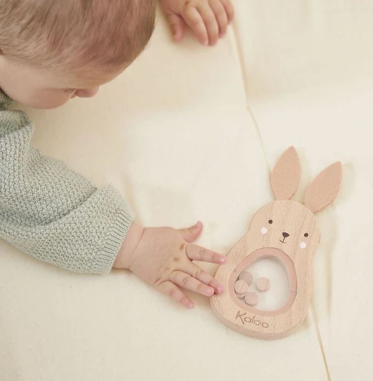 Hochet à Sons en Bois Kaloo (Lapin, Éléphant, Souris)