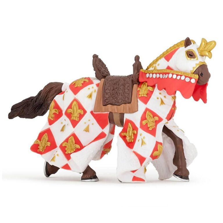 Figurine cheval blanc Fleur de Lys Papo