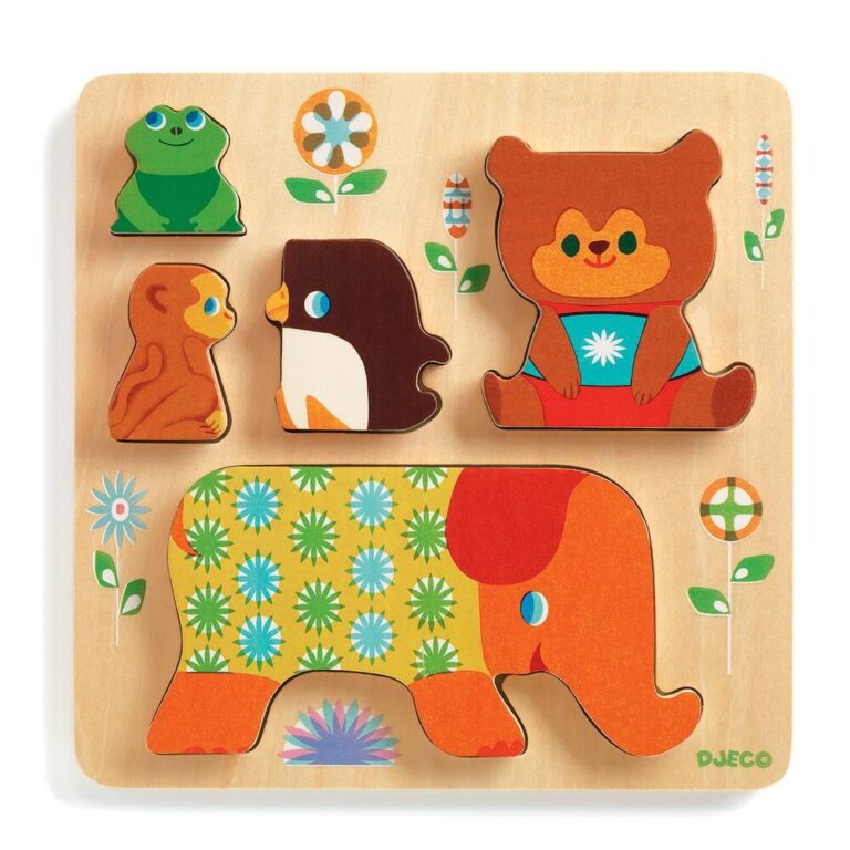 Puzzle Woodypile Djeco, 5 pièces