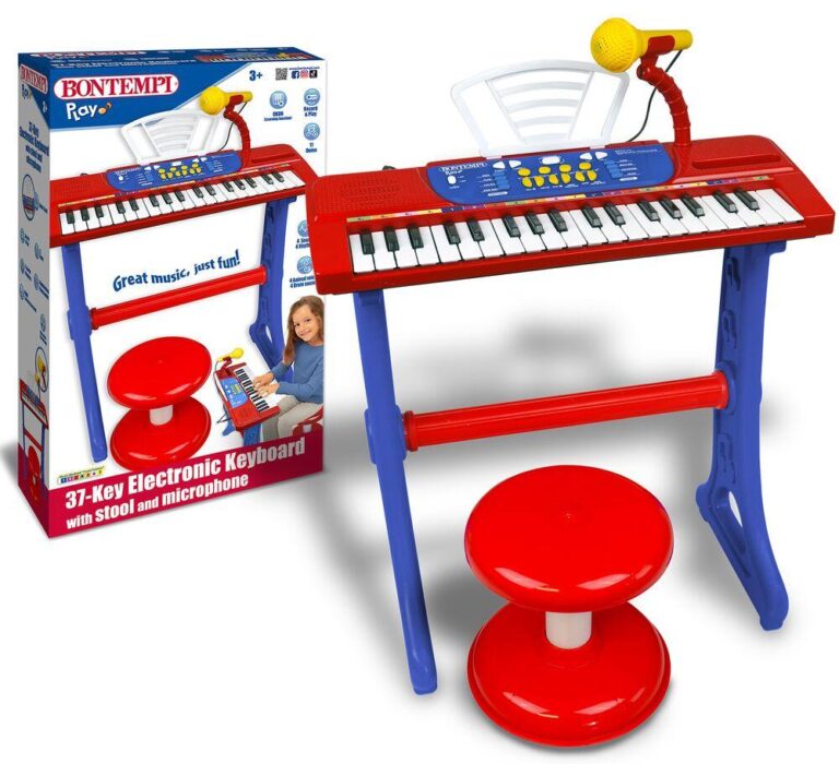 Clavier enfant Bontempi 37 touches avec micro et pieds