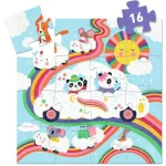 Puzzle Voiture Nuage Djeco, 16 pièces