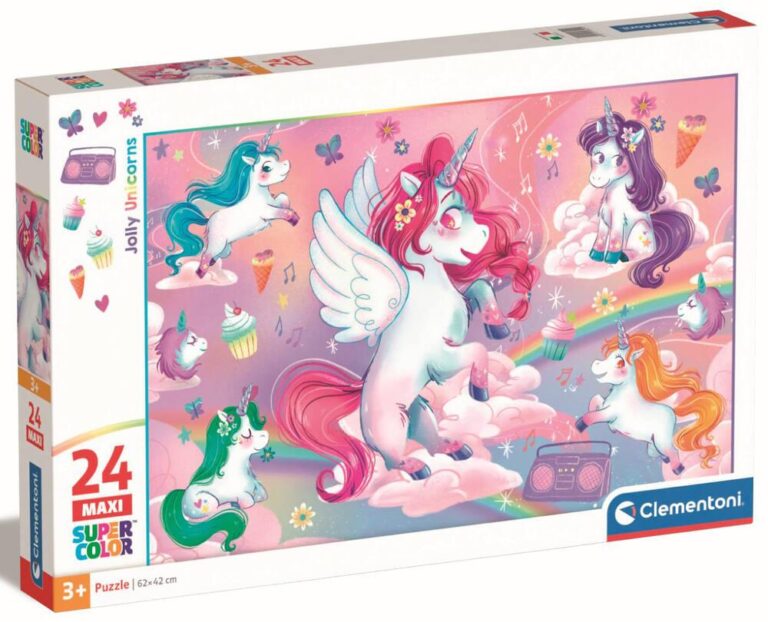 Puzzle Maxi 24 pièces Jolly Unicorns Clementoni