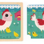 Puzzle Poulette Henriette Janod, 9 pièces