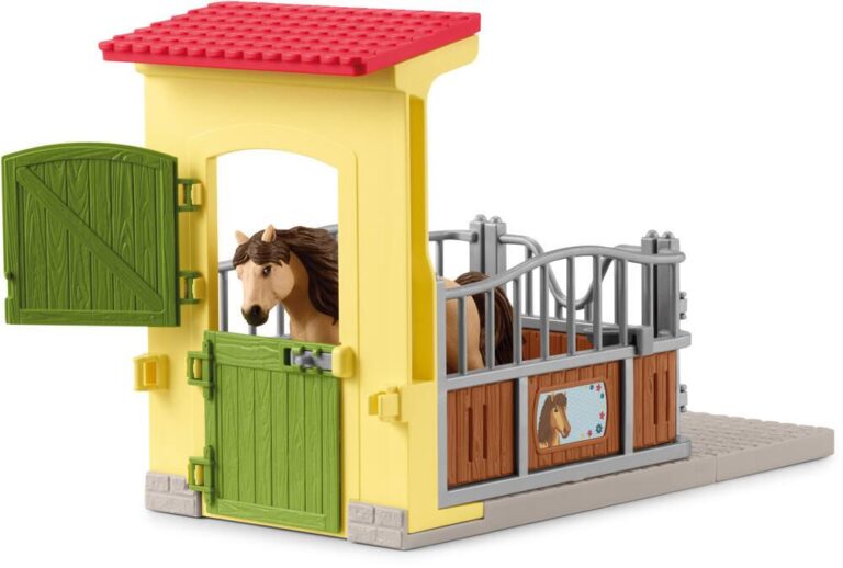 Coffret figurine poney islandais et son box Schleich