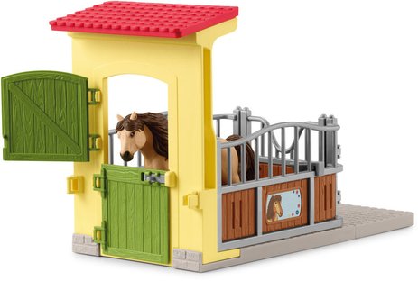 Coffret figurine poney islandais et son box Schleich