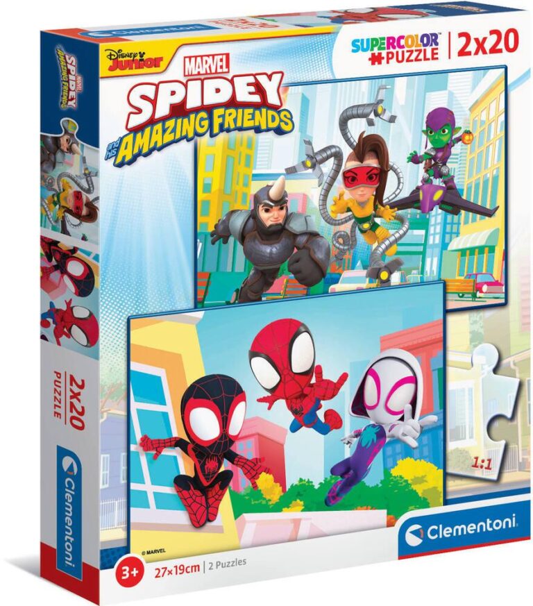 Puzzle 2 x 20 pièces Spidey et ses amis Clementoni
