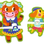 8 puzzles 2 pièces Grands et Petits Djeco