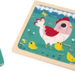 Puzzle Poulette Henriette Janod, 9 pièces