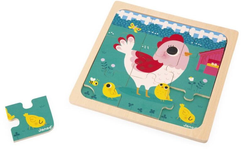 Puzzle Poulette Henriette Janod, 9 pièces
