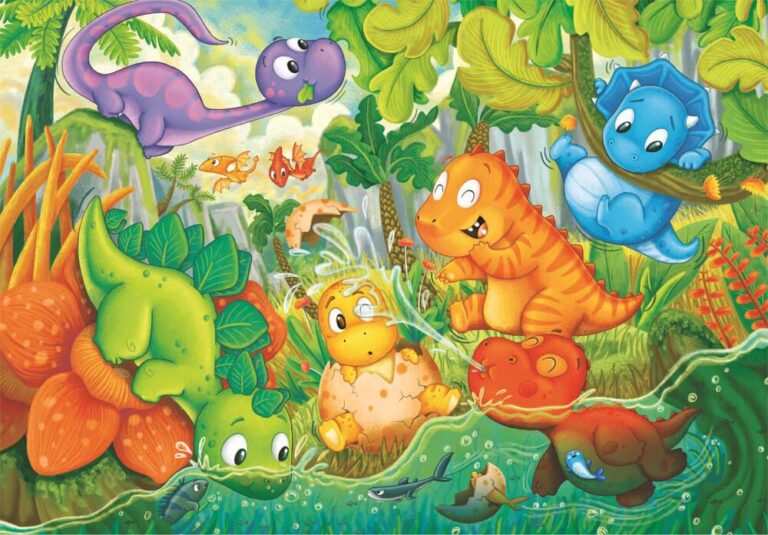 Puzzle Maxi 24 pièces Dinos Happy Oasis Clementoni