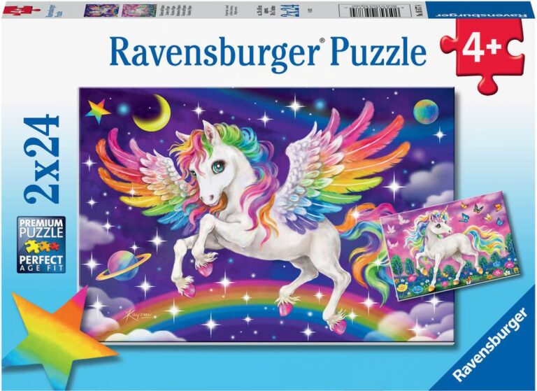 Puzzles 2 x 24 pièces Licorne et Pégase Ravensburger