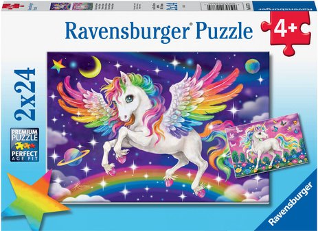 Puzzles 2 x 24 pièces Licorne et Pégase Ravensburger