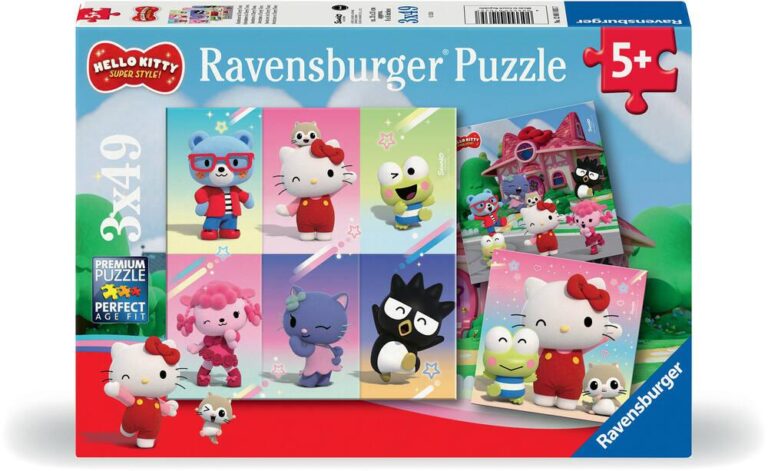 Puzzles 3 x 49 pièces Hello Kitty Ravensburger