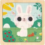 Coffret 3 puzzles Trio Janod, 9 pièces chacun
