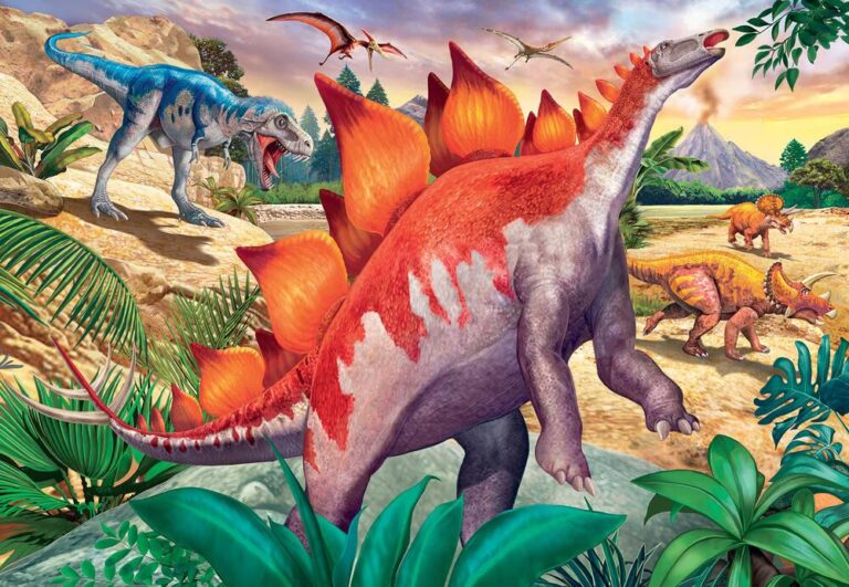 Puzzles 2 x 24 pièces Mammouths et Dinosaures Ravensburger