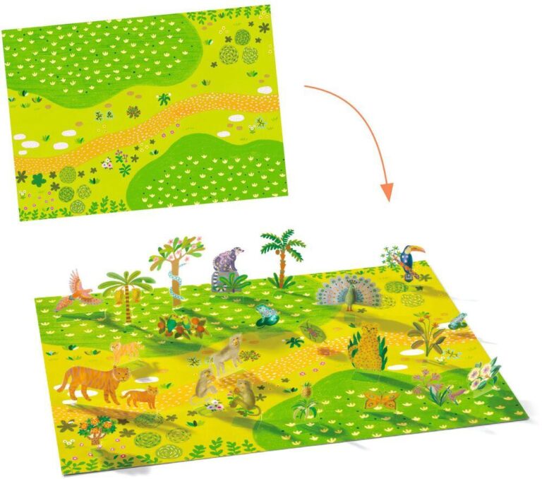 Stickers à relever Djeco Animaux