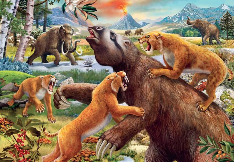 Puzzles 2 x 24 pièces Mammouths et Dinosaures Ravensburger